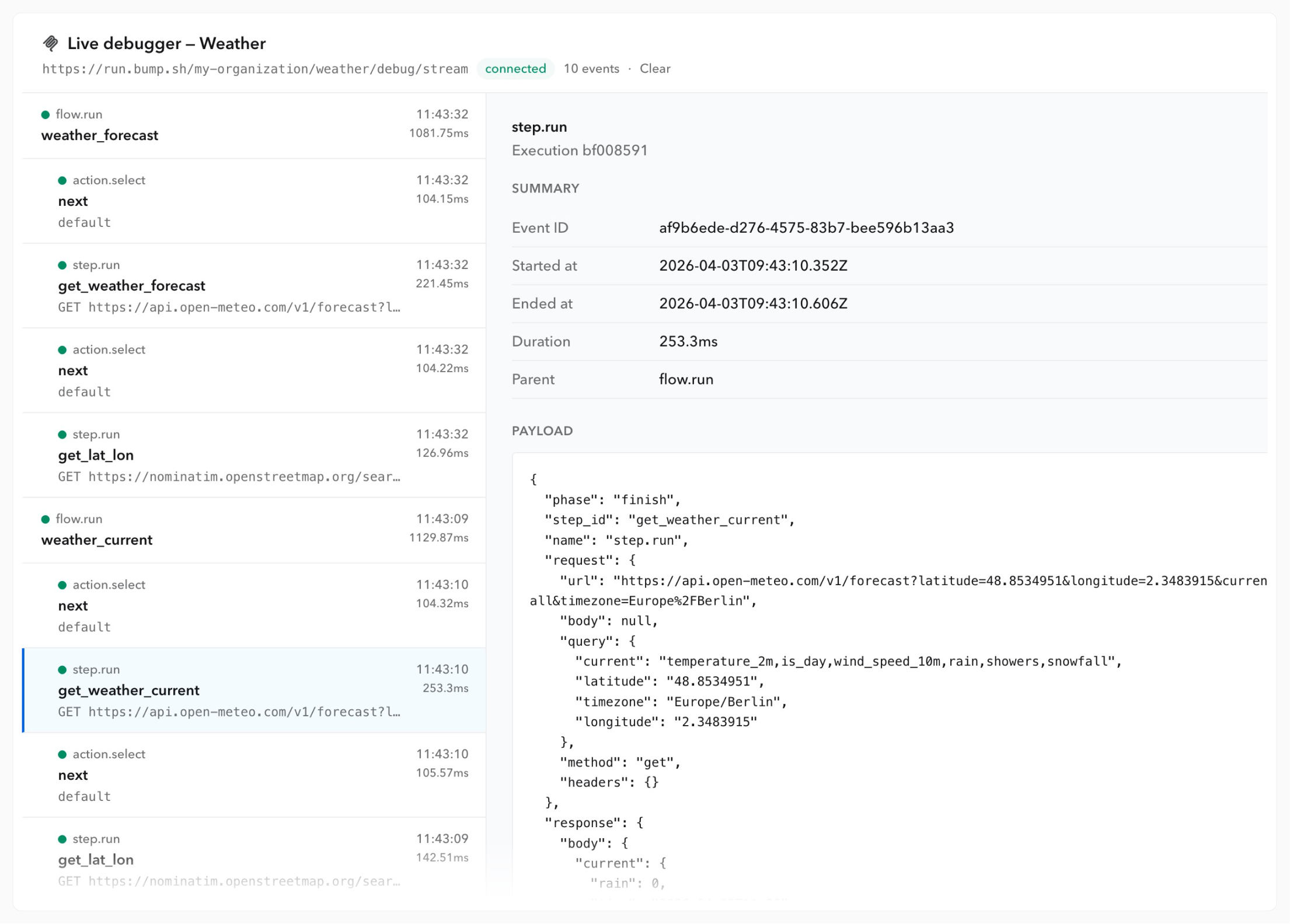 MCP server debug session live debugger